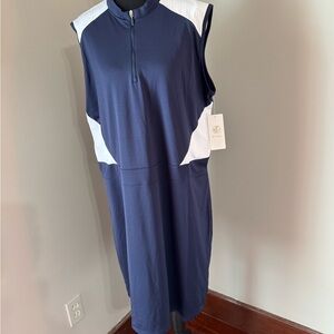 NWT Navy and White Sleeveless Dress